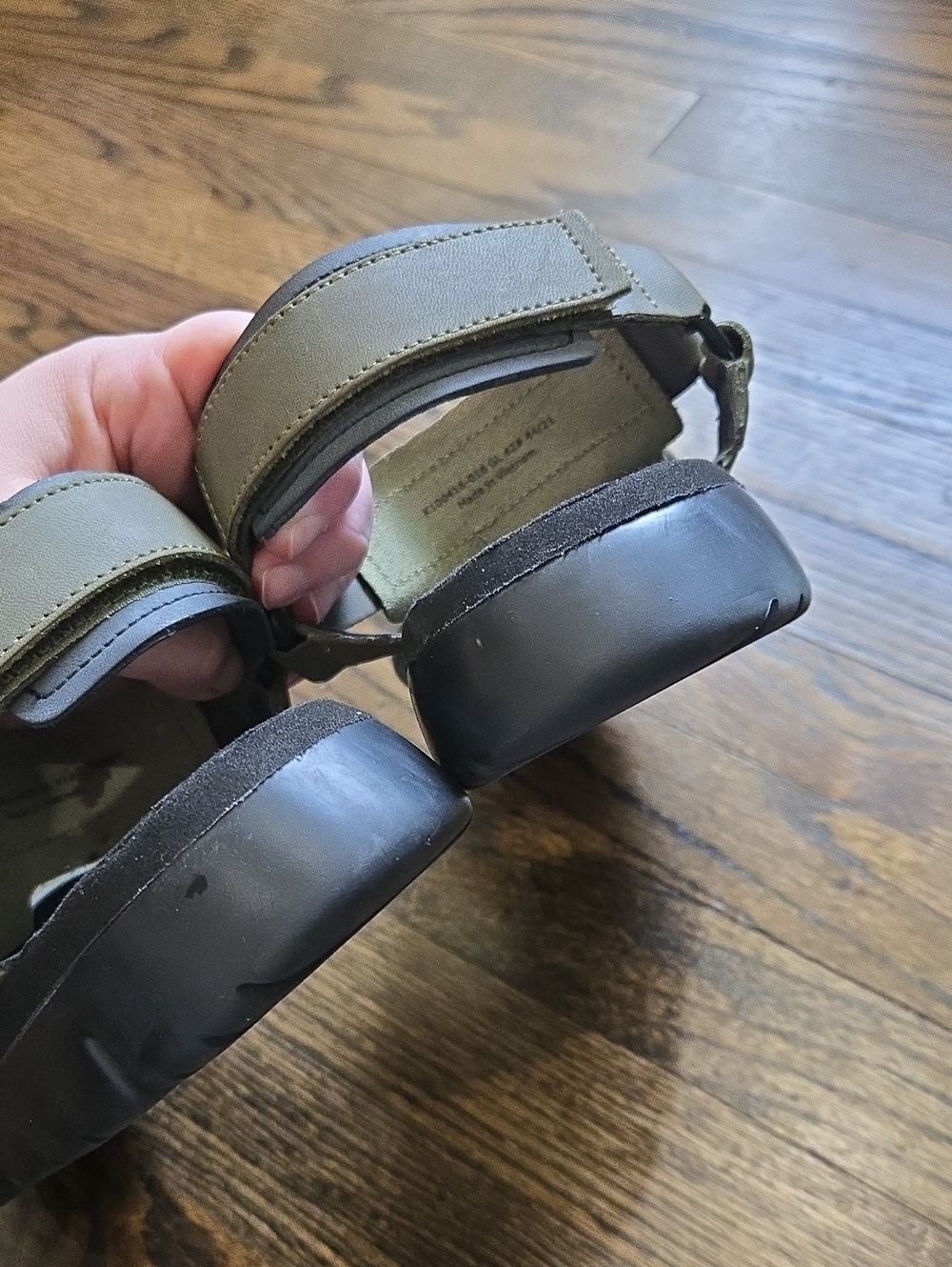 Camper Oruga Olive Green leather Sport Sandals Men EU 44 - Picture 4 of 14